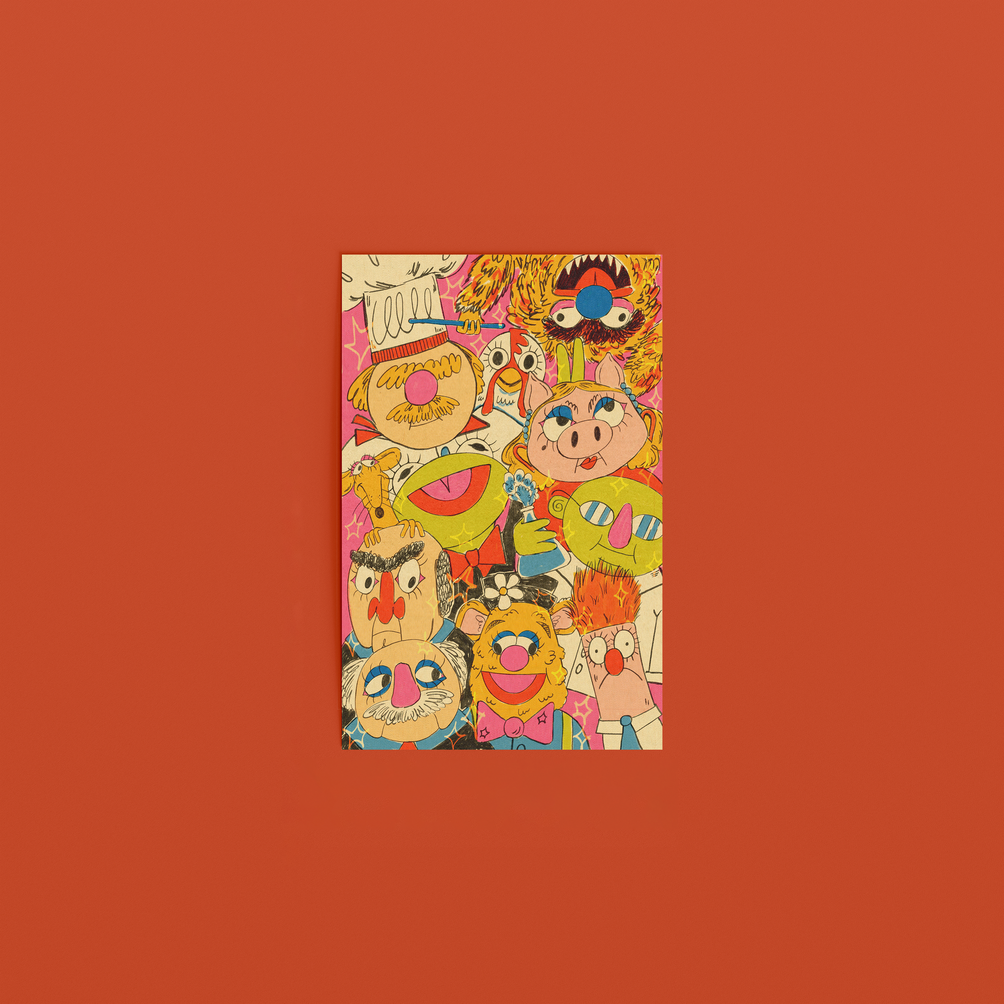 Crazy Friends Art Print