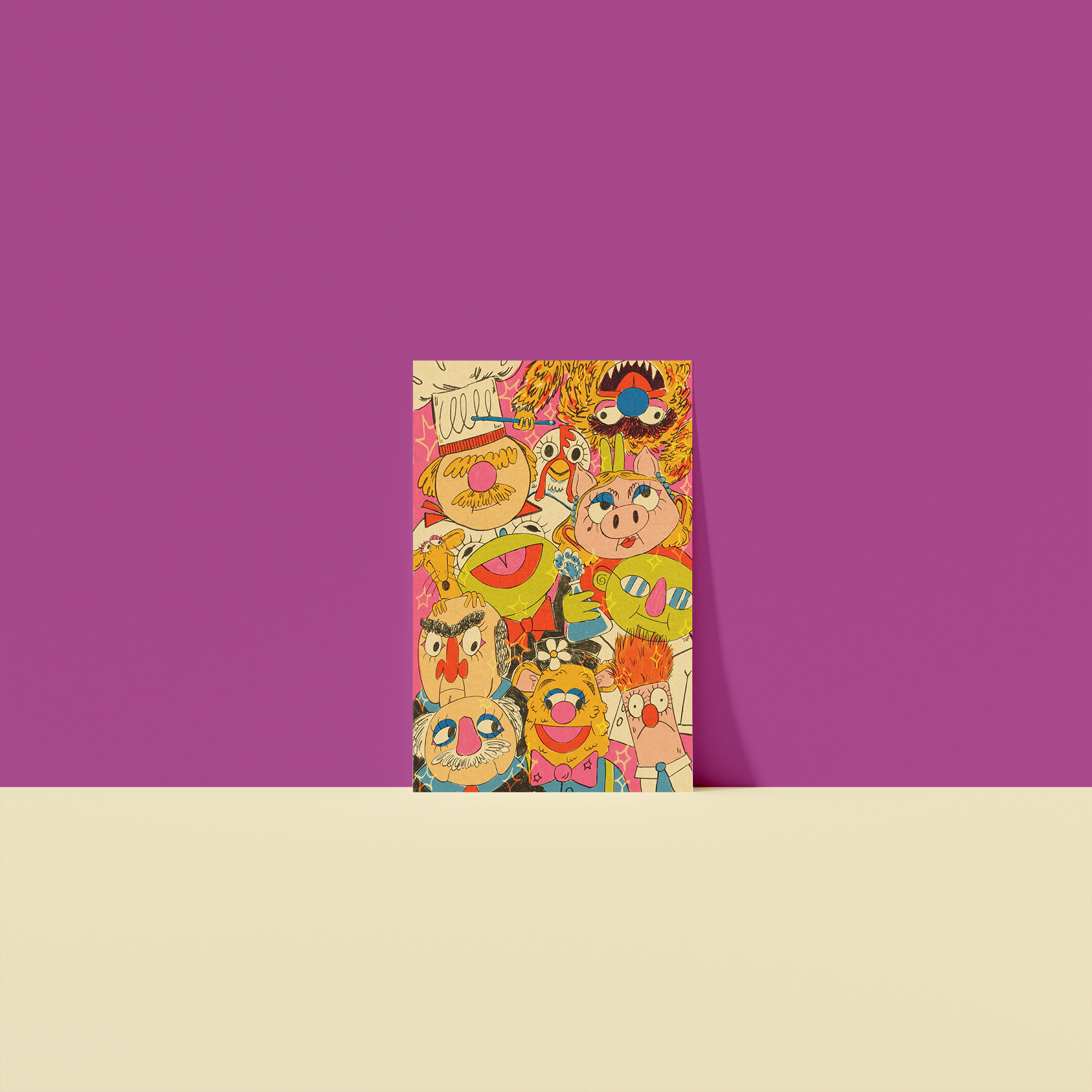 Crazy Friends Art Print