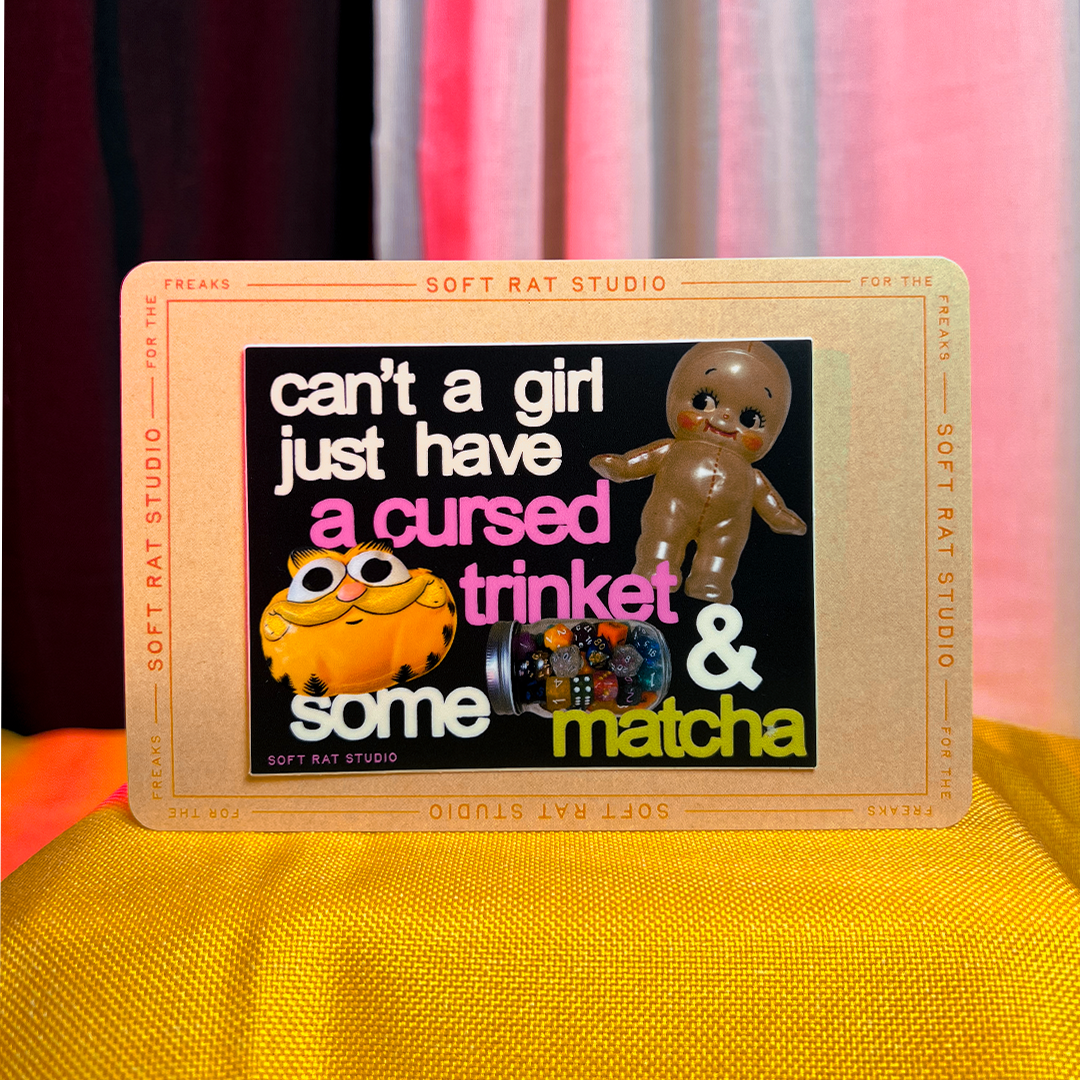 Cursed Trinket and Matcha Sticker