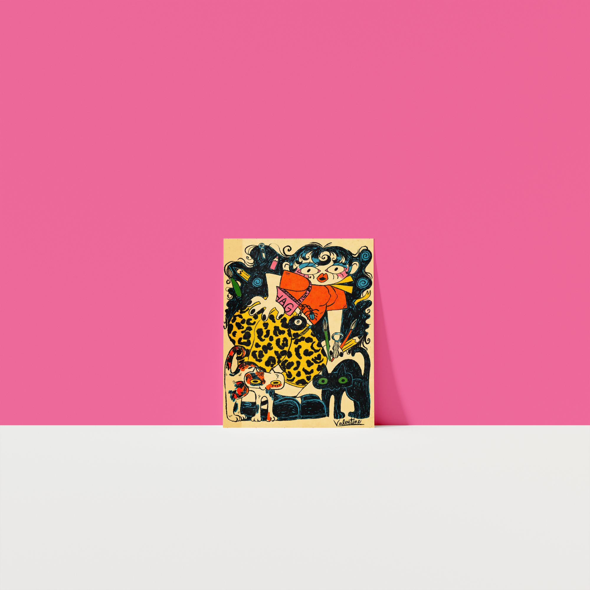 Leopard Pants Art Print
