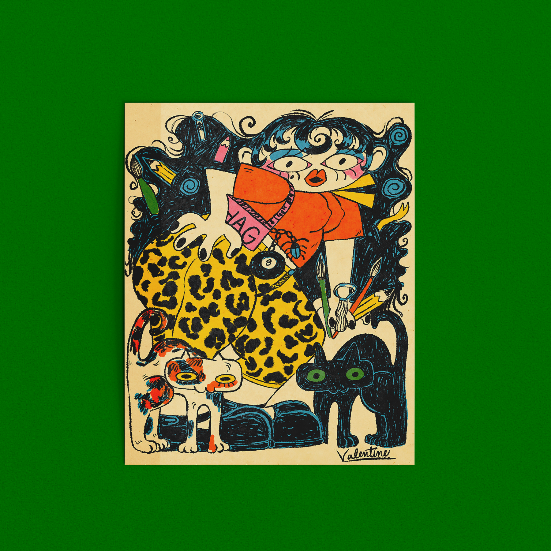 Leopard Pants Art Print