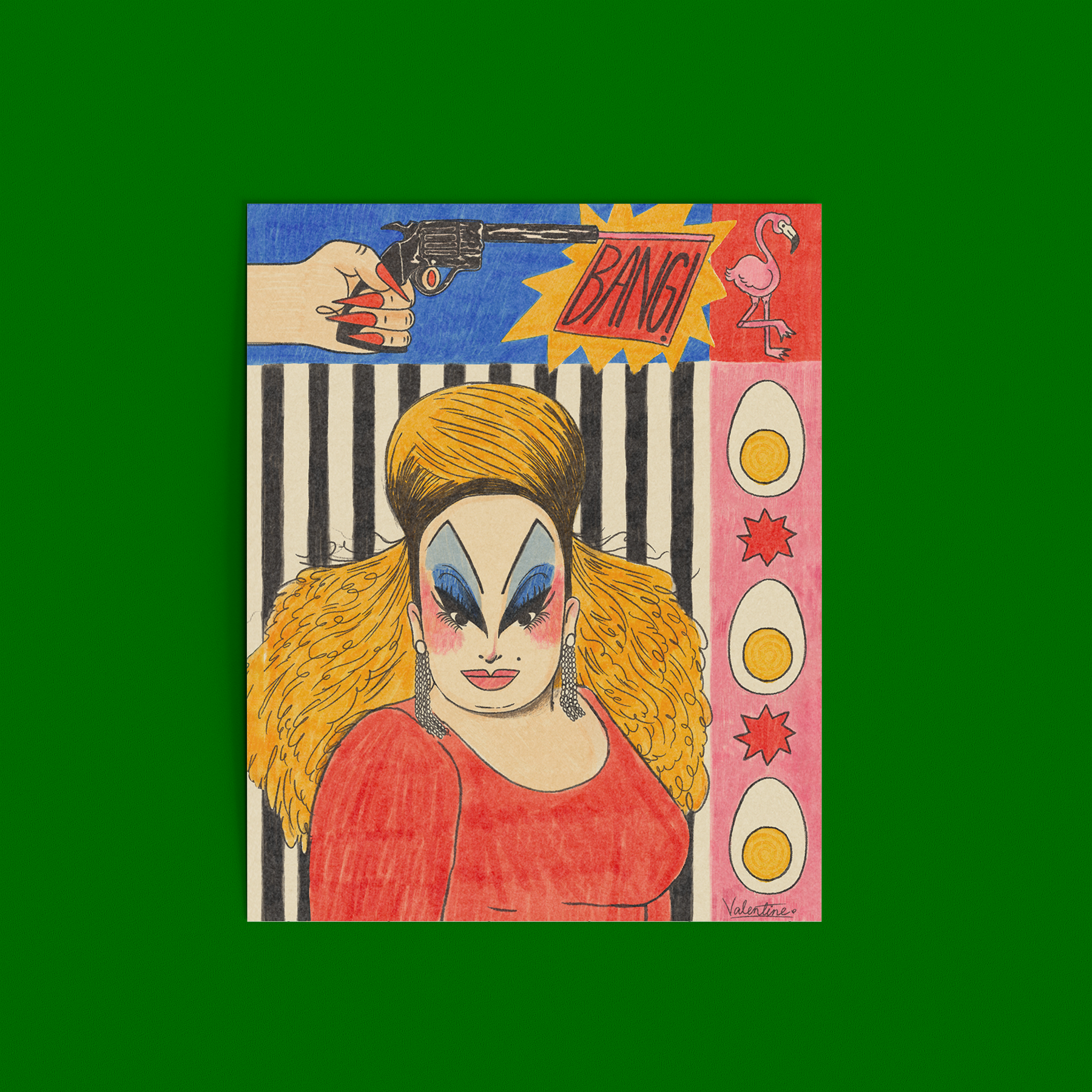 Pink Flamingos Art Print