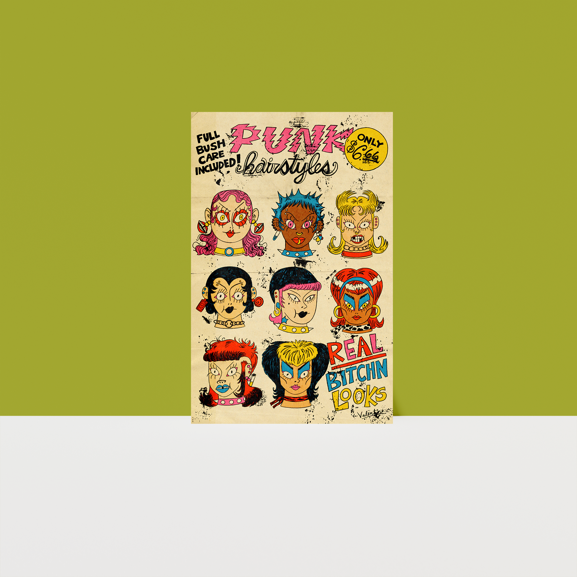 Punk Hairstyles Art Print
