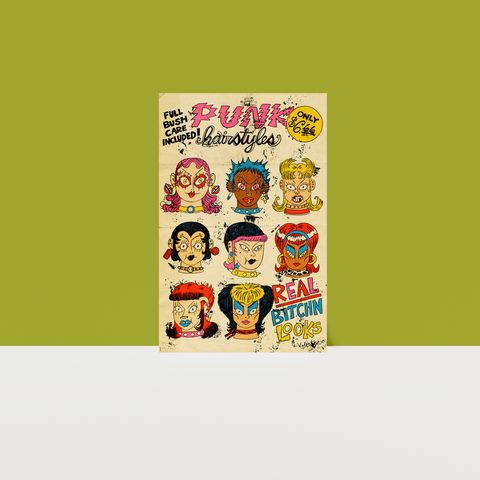 Punk Hairstyles Art Print