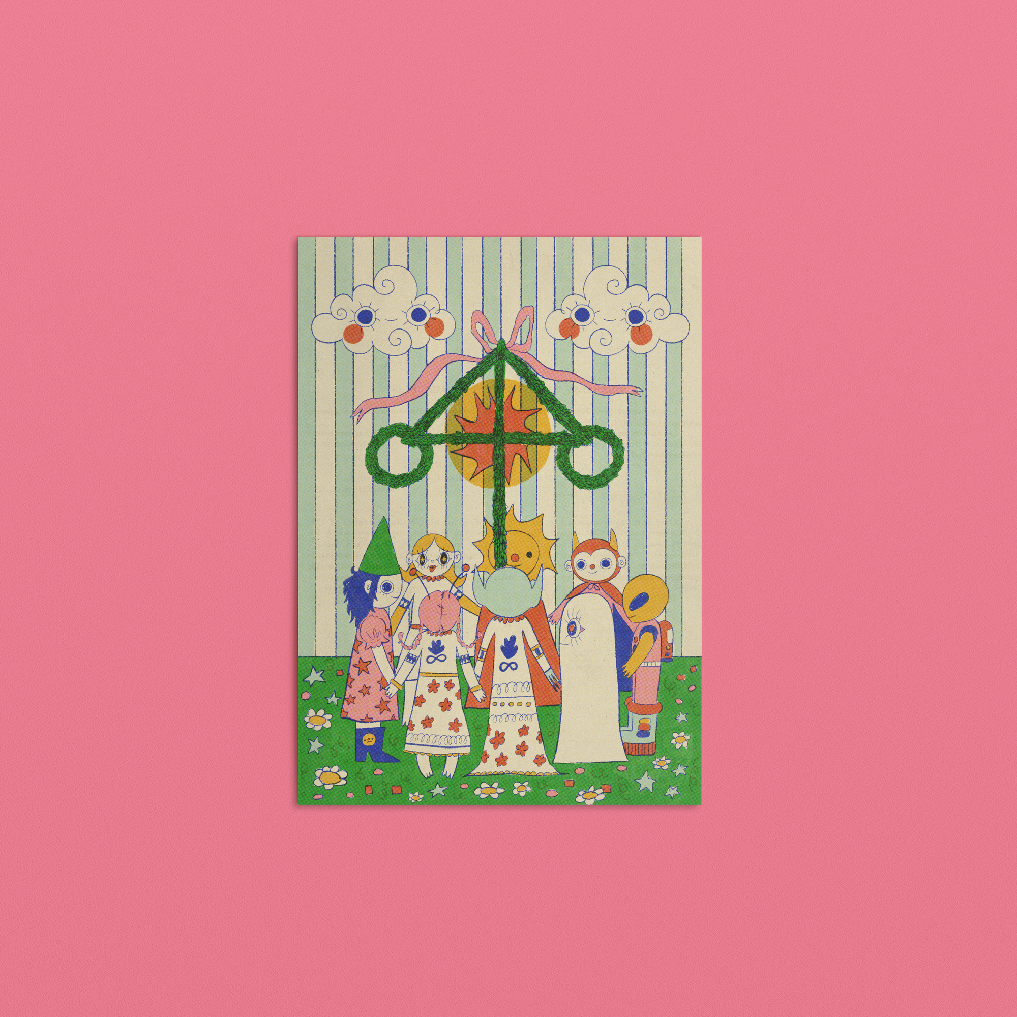 May Pole Dance Art Print