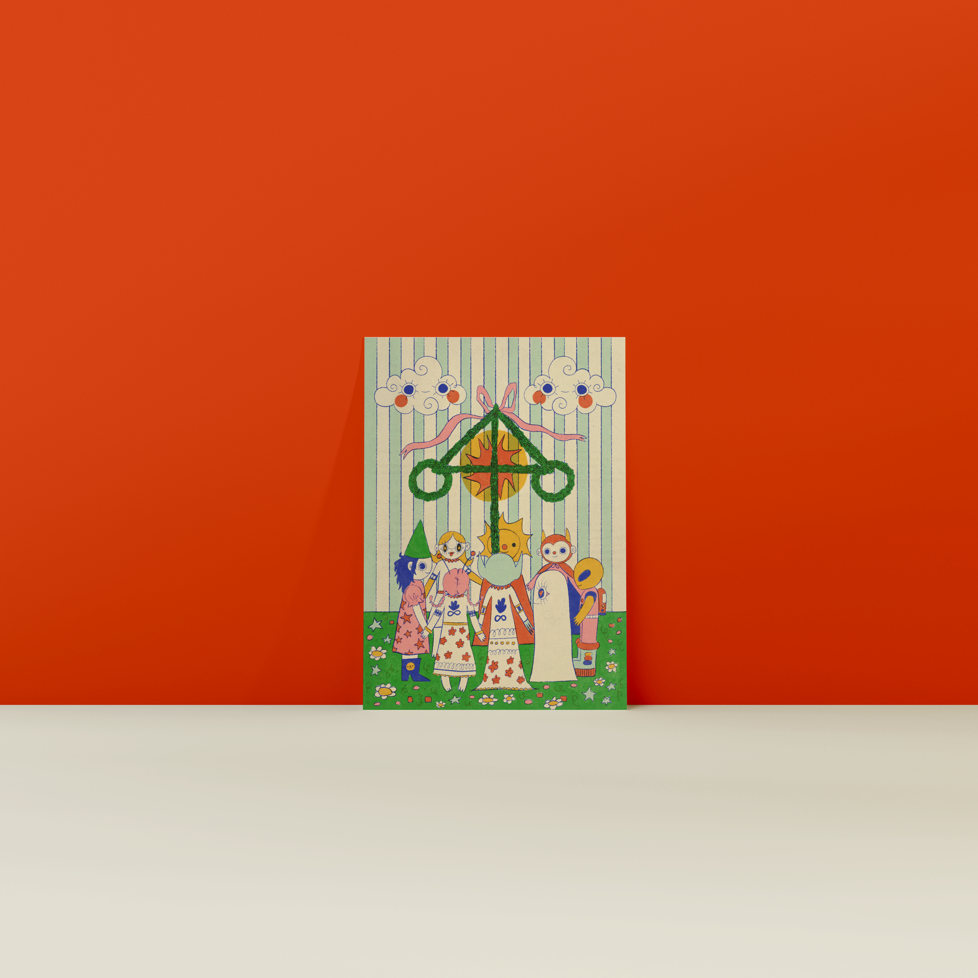May Pole Dance Art Print