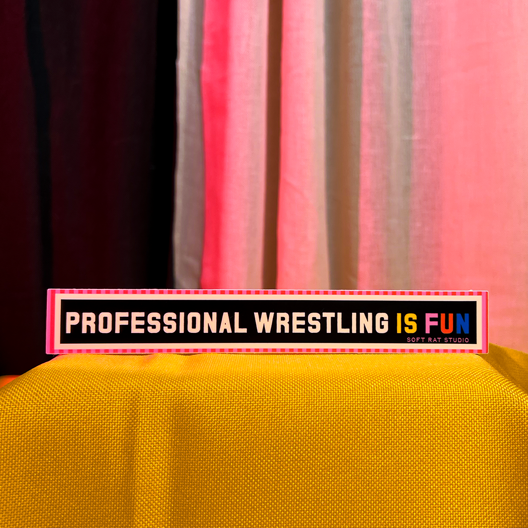 Wrestling is Fun Long Sticker
